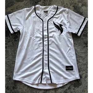 Illenium White Men’s Jersey Button Up Athletic Wear Medium R2